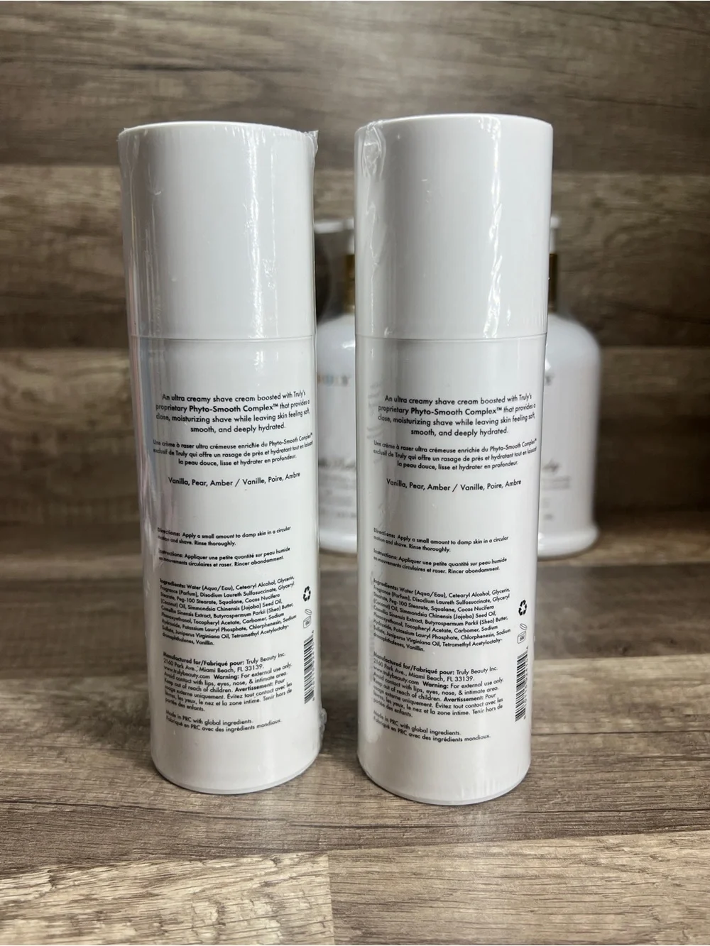 TRULY Vanilla Baby Hydra-Smooth Shave Cream & Hydra-Restore Body Lotion Set of 4